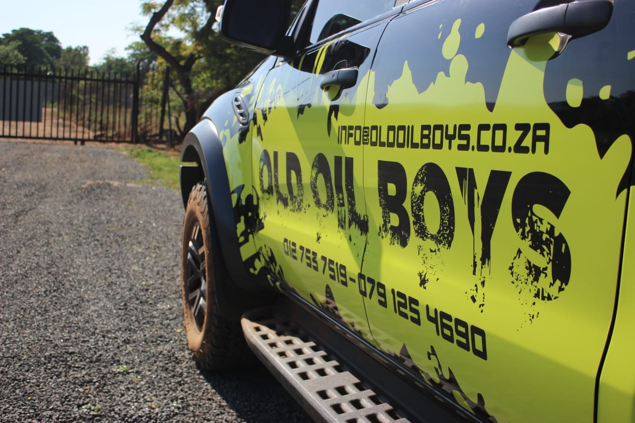 Old Oil Boys branded collection vehicle