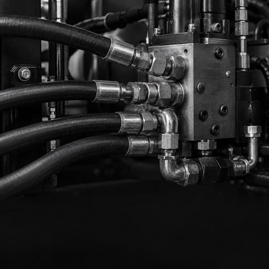 Industrial hydraulic hoses and couplings